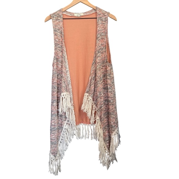 Boho Fringe Knit Vest - Picture 1 of 7